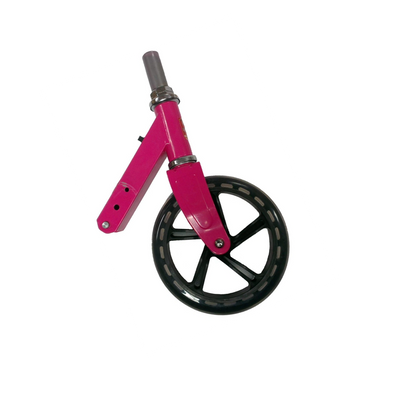 Space Scooter (x580) - Voorvork met balhoofd (roze, zwart oude model) incl. voorwiel